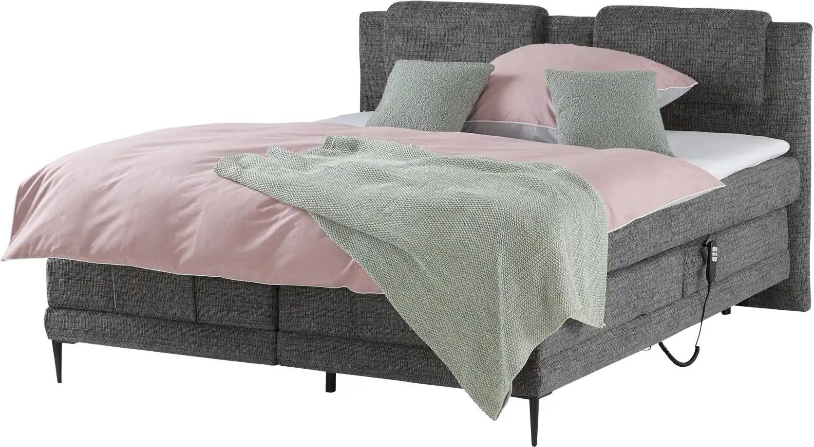 switch Motor-Boxspringbett Wave ¦ grau ¦ Maße (cm): B: 150 H: 111 Betten > Boxspringbetten - Höffner