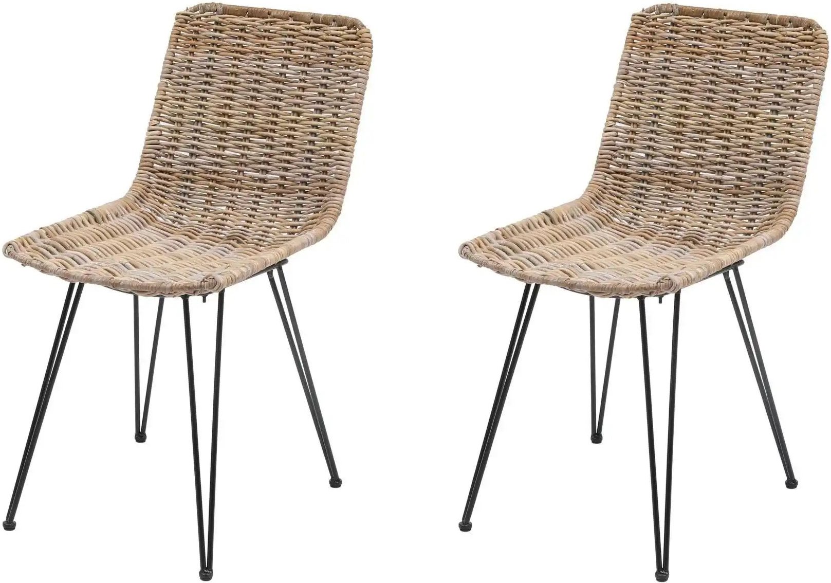 Stuhl 2er-Set Penang ¦ braun ¦ Maße (cm): B: 40 H: 82 Stühle > Rattanstühle - Höffner