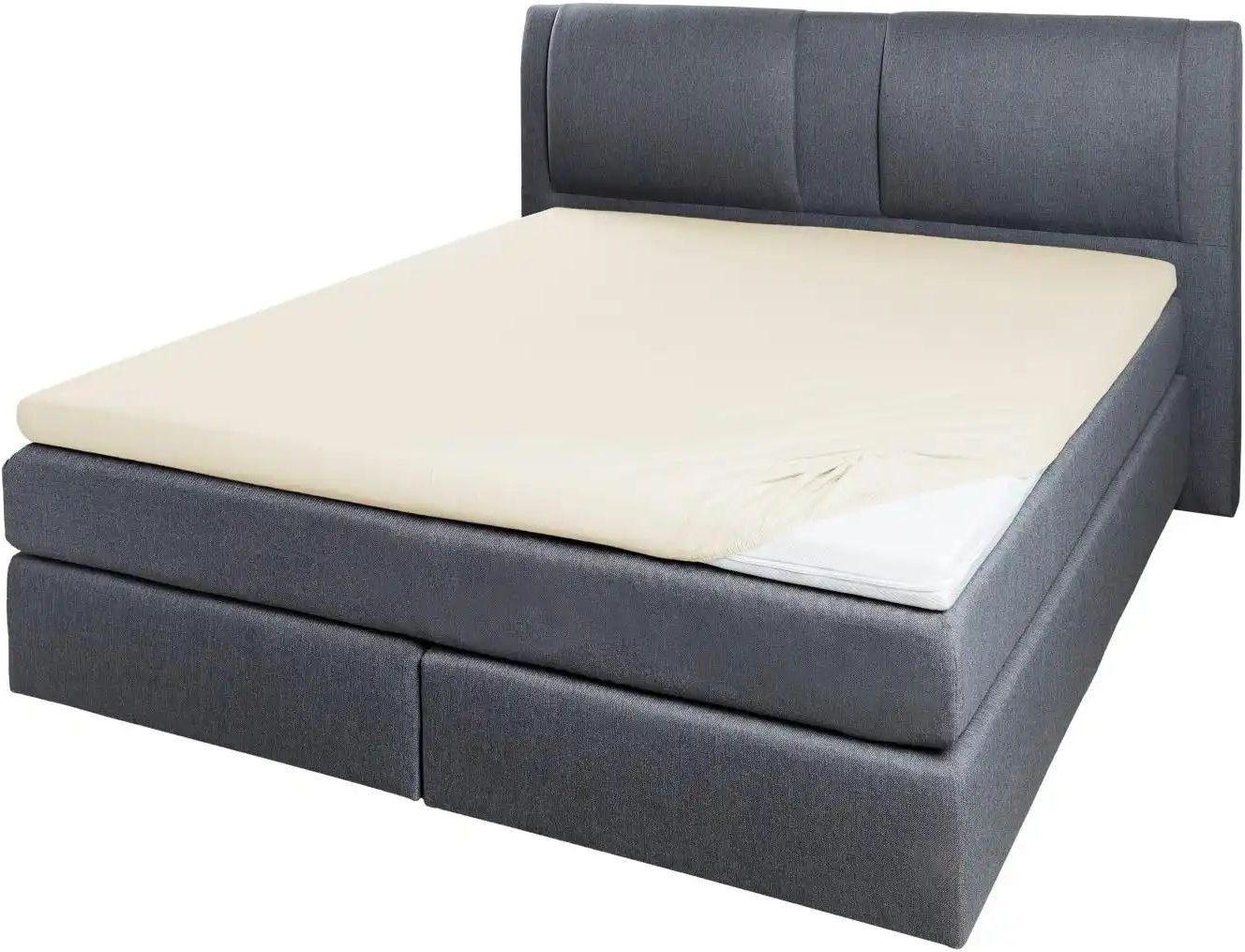 Thumbnail - como Jersey-Elasthan Topper-Spannbetttuch 03601 ¦ beige ¦ Maße (cm): B: 190 H: 10 T: 10.0 Bettwaren > Bettlaken - Höffn...