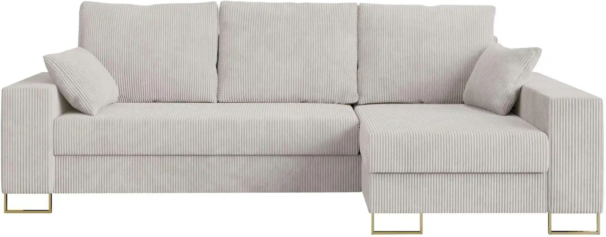 Ecksofa mit Schlaffunktion Dorain ¦ weiß ¦ Maße (cm): B: 242 H: 85 Polstermöbel > Sofas > 3-Sitzer - Höffner