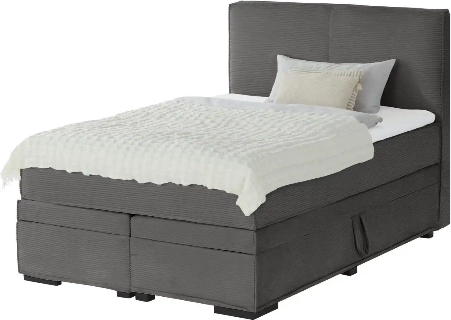 Boxi Boxspringbett mit Bettkasten Boxi Urban ¦ grau ¦ Maße (cm): B: 140 H: 125 Betten > Boxspringbetten - Höffner