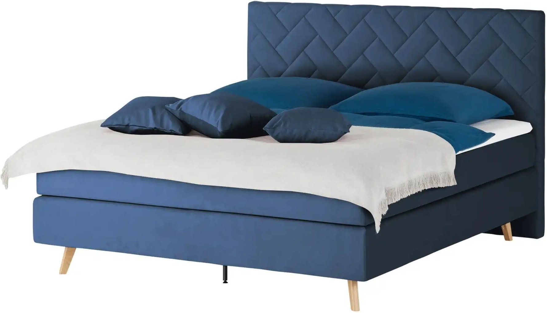 Boxspringbett Weave ¦ blau ¦ Maße (cm): B: 200 H: 122 Betten > Boxspringbetten - Höffner