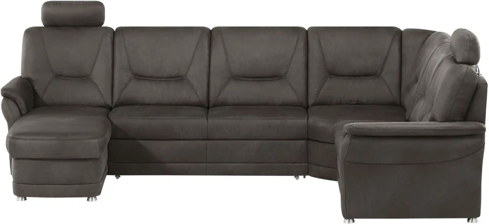 meinSofa Wohnlandschaft aus Mikrofaser Edda ¦ grau ¦ Maße (cm): B: 310 H: 96 T: 228.0 Polstermöbel > Sofas > Schlafsofas...