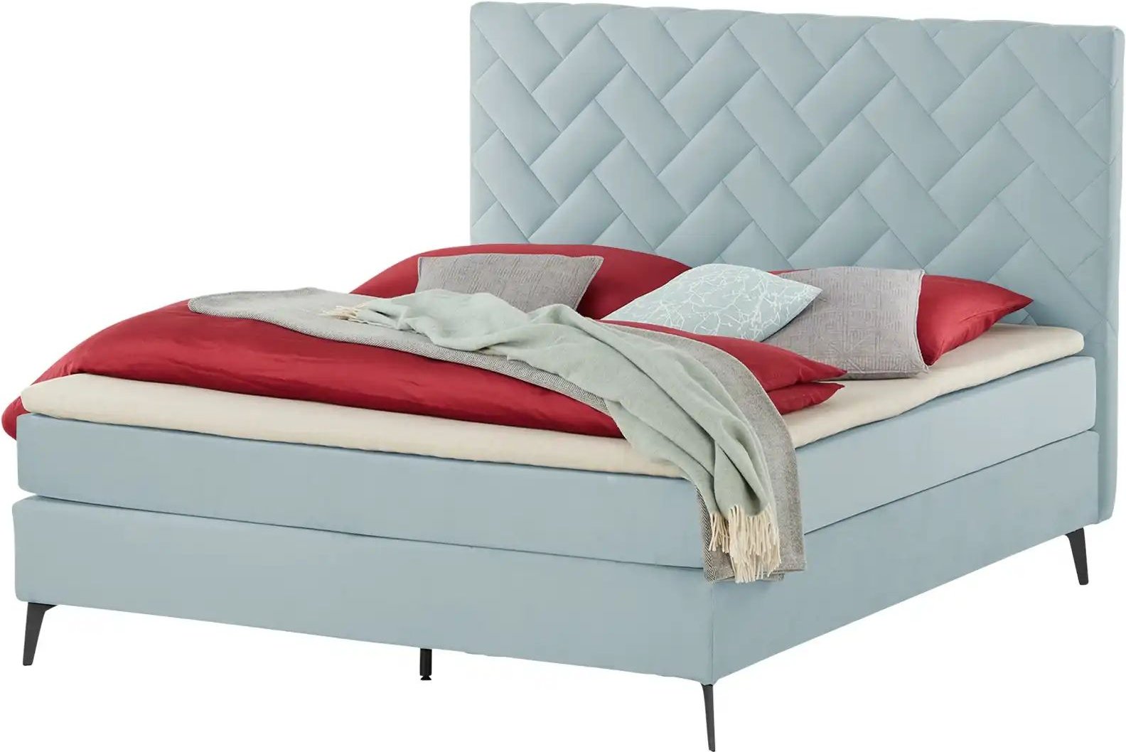 Boxspringbett Weave ¦ blau ¦ Maße (cm): B: 200 H: 122 Betten > Boxspringbetten - Höffner