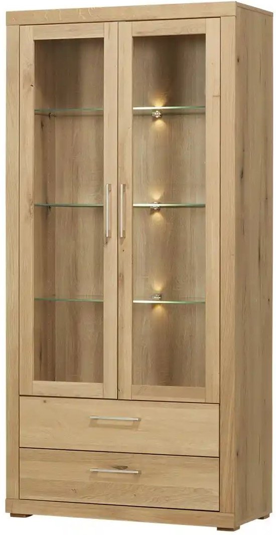 smart Vitrine Oslo ¦ holzfarben ¦ Maße (cm): B: 91 H: 189 T: 42.0 Schränke > Vitrinen - Höffner