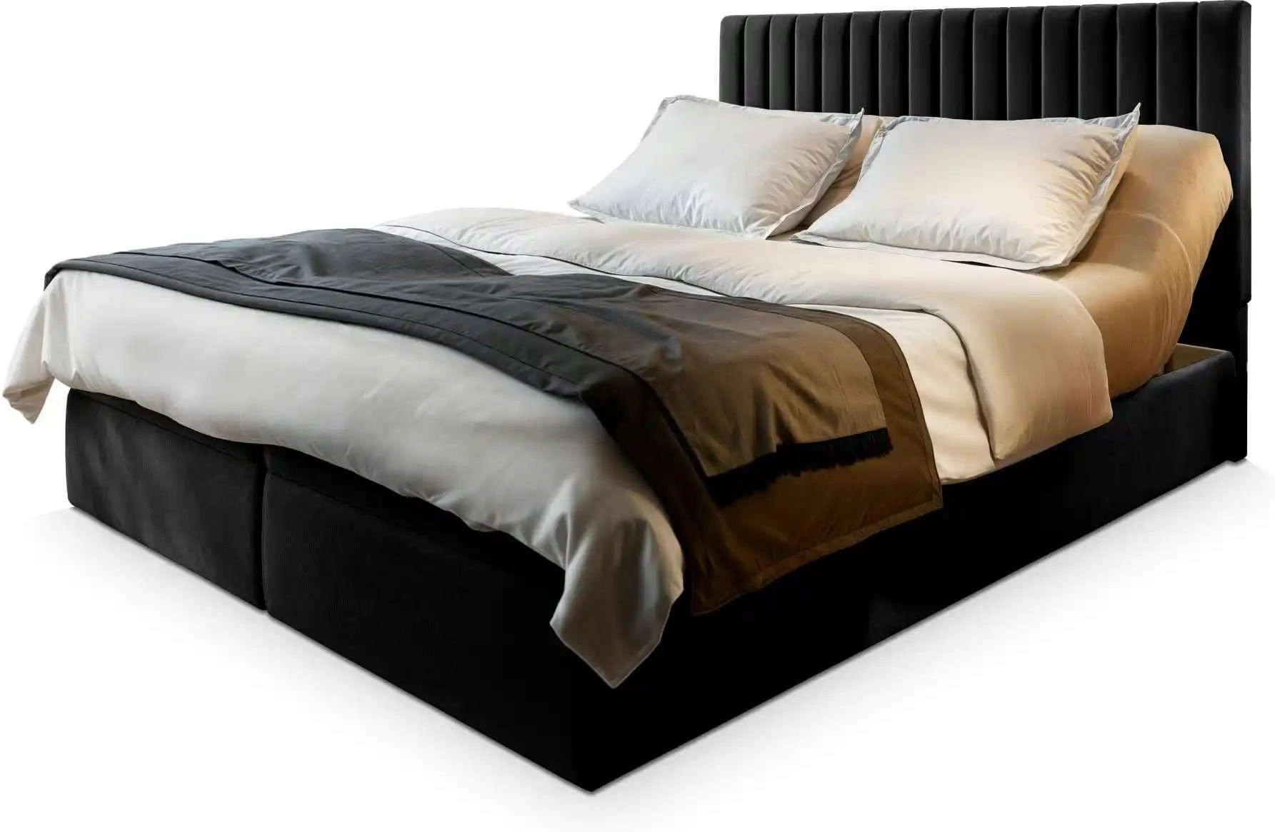 MASSENO Boxbett mit Bettkasten Murlo ¦ schwarz ¦ Maße (cm): B: 140 H: 98 Betten > Polsterbetten - Höffner