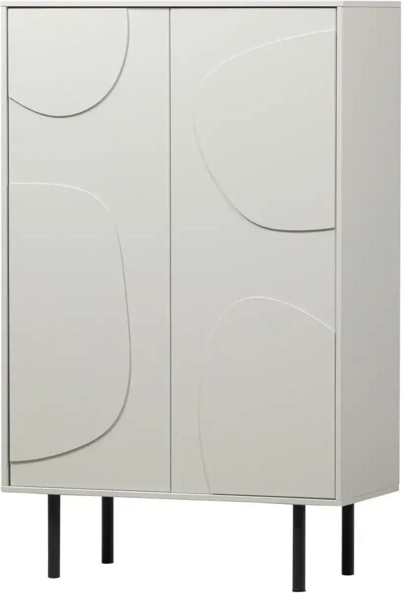 WOOOD Highboard ¦ grau ¦ Maße (cm): B: 85 H: 135 Kommoden & Sideboards > Highboards - Höffner