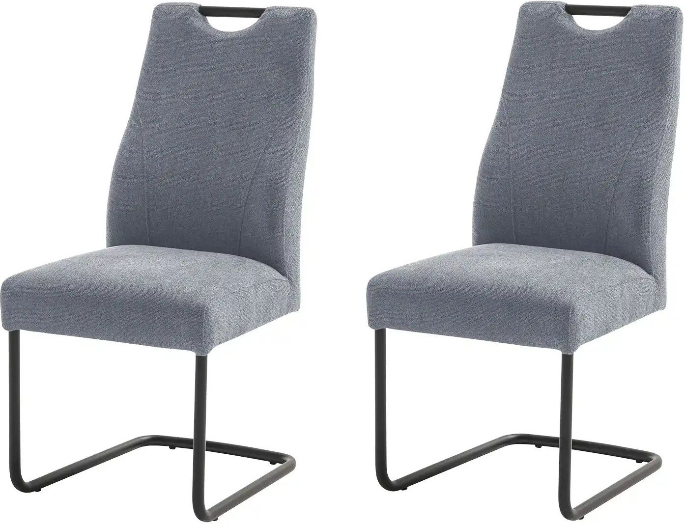 uno Freischwinger im 2er Set Sindra ¦ grau ¦ Maße (cm): B: 50 H: 102 T: 62.5 Stühle > Küchenstühle > Polster Küchenstühl...