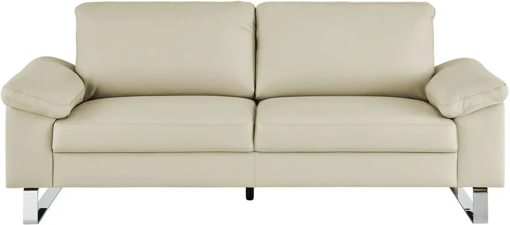 Max Schelling Ledersofa aus Echtleder Maximum ¦ beige ¦ Maße (cm): B: 204 H: 86 T: 97.0 Polstermöbel > Sofas > 2-Sitzer ...