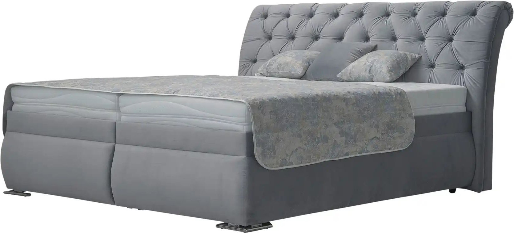 Polsterdoppelbett Derby ¦ grau ¦ Maße (cm): B: 200 H: 116 Betten > Polsterbetten - Höffner