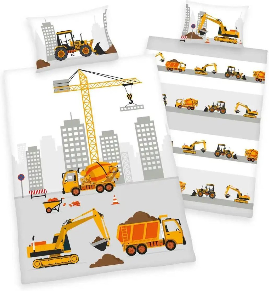 Herding Bettwäsche-Set Baustelle ¦ mehrfarbig ¦ Maße (cm): B: 100 H: 1 Bettwaren > Bettwäsche > Kinderbettwäsche - Höff...