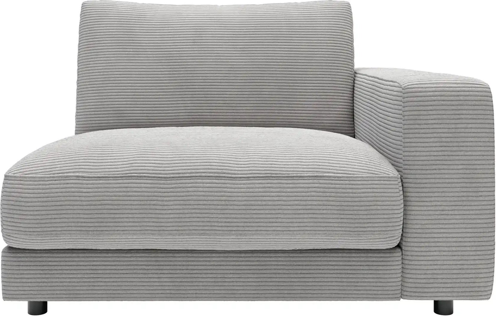 Jette Home Element Einsitzer Armlehne rechts in Cord Sila ¦ grau ¦ Maße (cm): B: 125 H: 85 T: 127.0 Polstermöbel > Sofas...