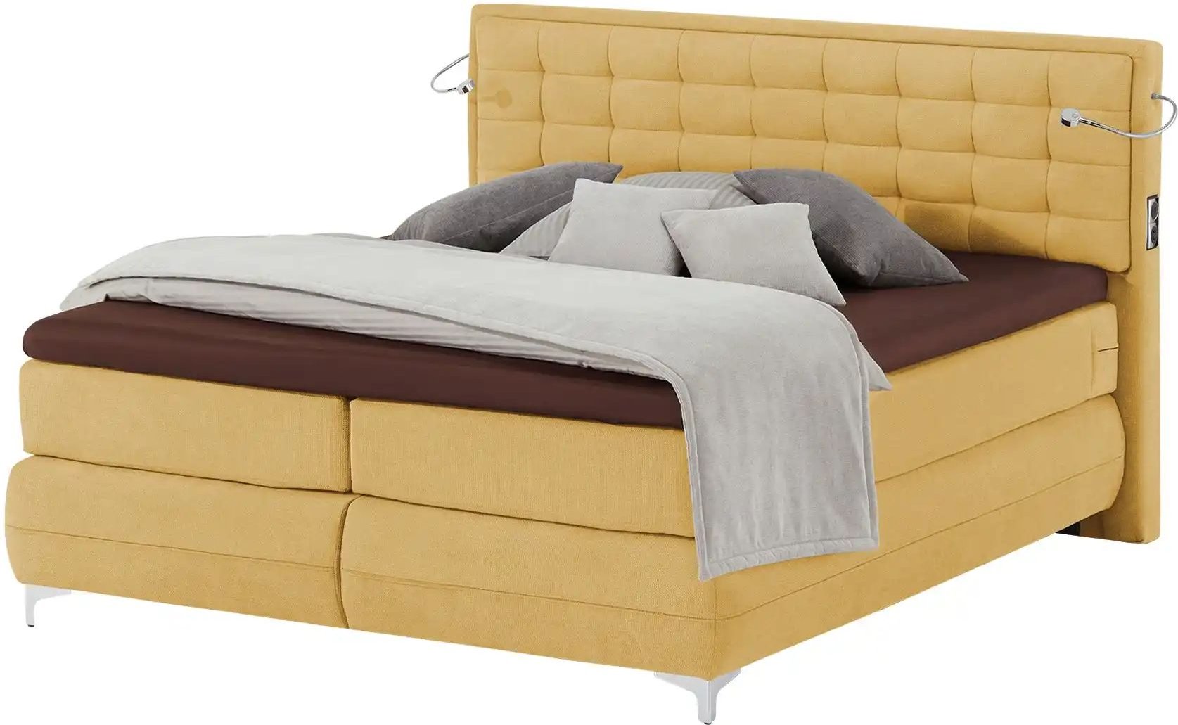 Musterring Boxspringbett Premiumversion Dubai ¦ gelb ¦ Maße (cm): B: 217 H: 124 Betten > Boxspringbetten - Höffner