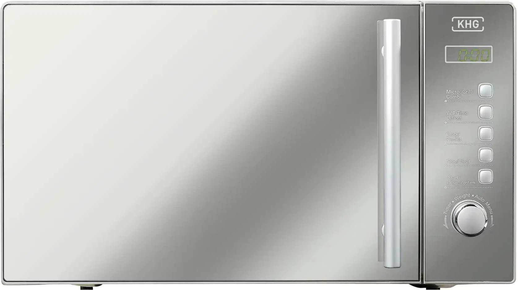 KHG Mikrowelle MW-20GSD ¦ silber ¦ Metall lackiert,Kunststoff ¦ Maße (cm): B: 43,3 H: 25,8 T: 34.5 Elektrokleingeräte >...