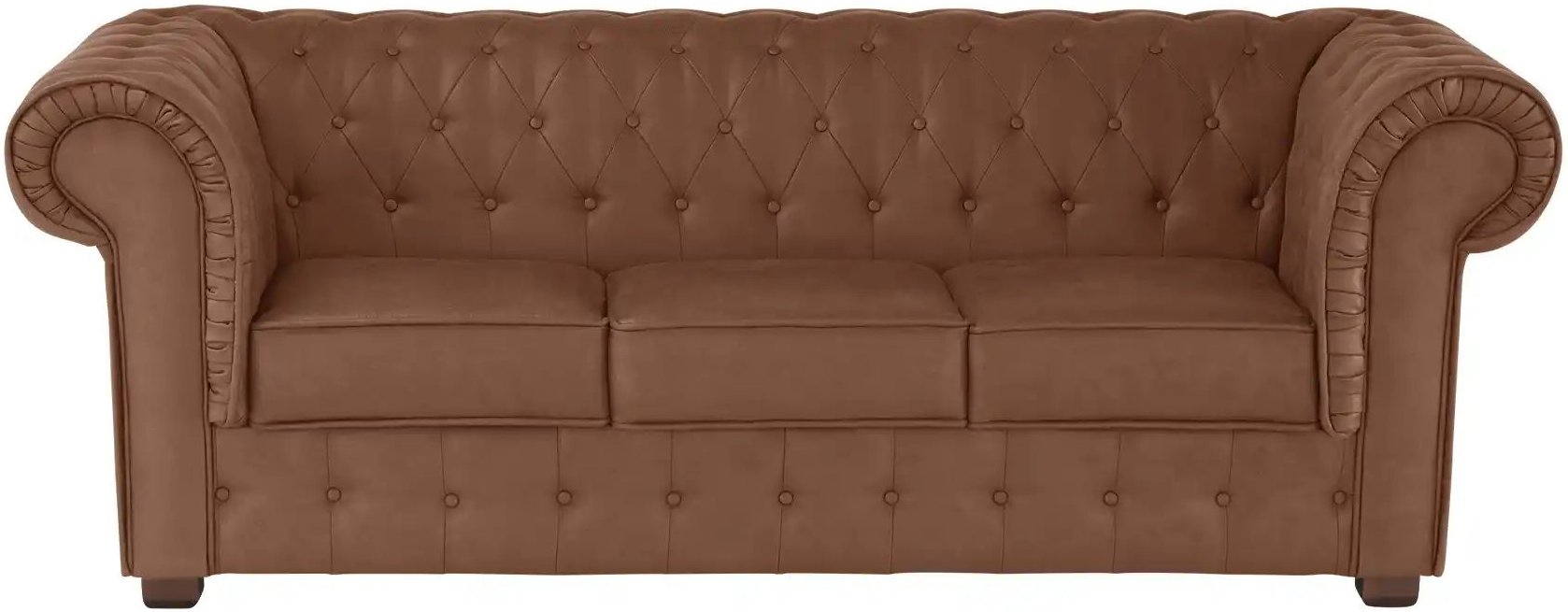 Sofa Chester ¦ braun ¦ Maße (cm): B: 215 H: 77 T: 94.0 Polstermöbel > Sofas > 3-Sitzer - Höffner