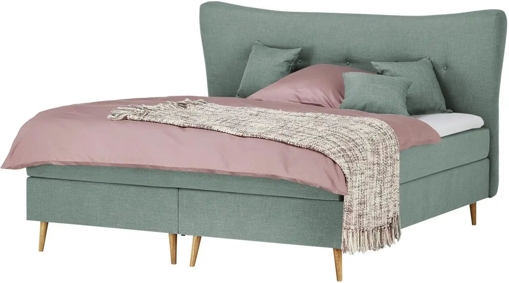 Boxspringbett Ferill ¦ türkis/petrol ¦ Maße (cm): B: 157 H: 122 Betten > Boxspringbetten - Höffner