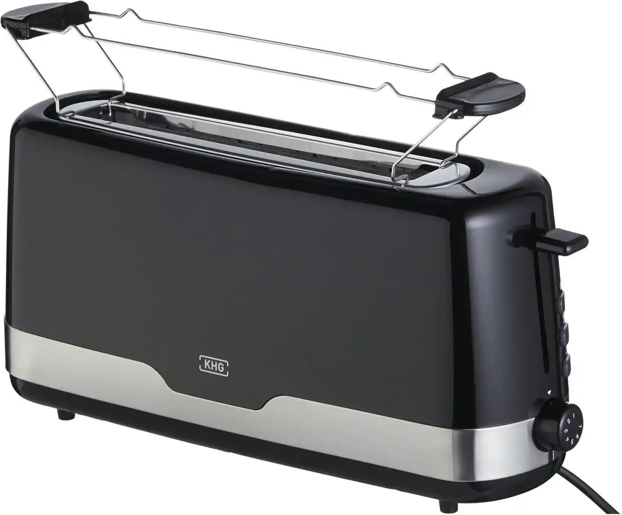 KHG Toaster TO-875LS SE2 ¦ schwarz ¦ Edelstahl,Kunststoff,Metall lackiert ¦ Maße (cm): B: 38,2 H: 18,1 T: 11.6 Elektrok...