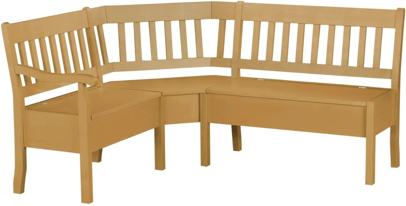 maison bleue Truhen-Eckbank massiv Bendix ¦ holzfarben ¦ Maße (cm): H: 93 Bänke > Eckbänke - Höffner