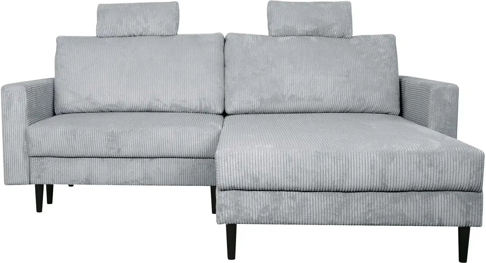 Thumbnail - uno Ecksofa trendiger Cordstoff Livorno ¦ grau ¦ Maße (cm): B: 221 H: 105 T: 153.0 Polstermöbel > Sofas > Ecksofas - Höf...