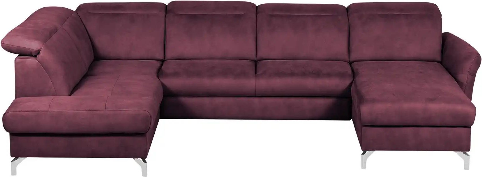 uno Wohnlandschaft Wildleder-Optik Basel ¦ rot ¦ Maße (cm): B: 304 H: 100 T: 200.0 Polstermöbel > Sofas > Wohnlandschaft...