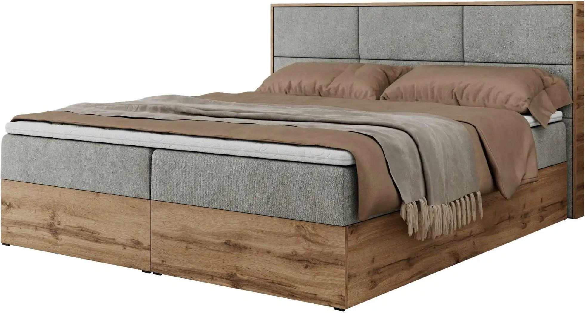 Boxbett mit Bettkasten Albero 2 ¦ grau ¦ Maße (cm): B: 128 H: 104 Betten > Komfortbetten - Höffner