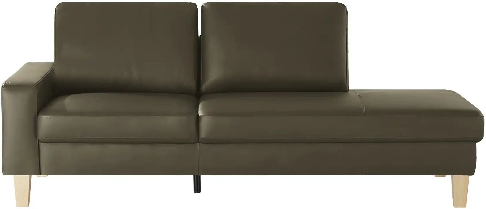 Recamiere aus Leder Bena ¦ grün ¦ Maße (cm): B: 213 H: 86 T: 97.0 Polstermöbel > Sofas > Einzelsofas - Höffner