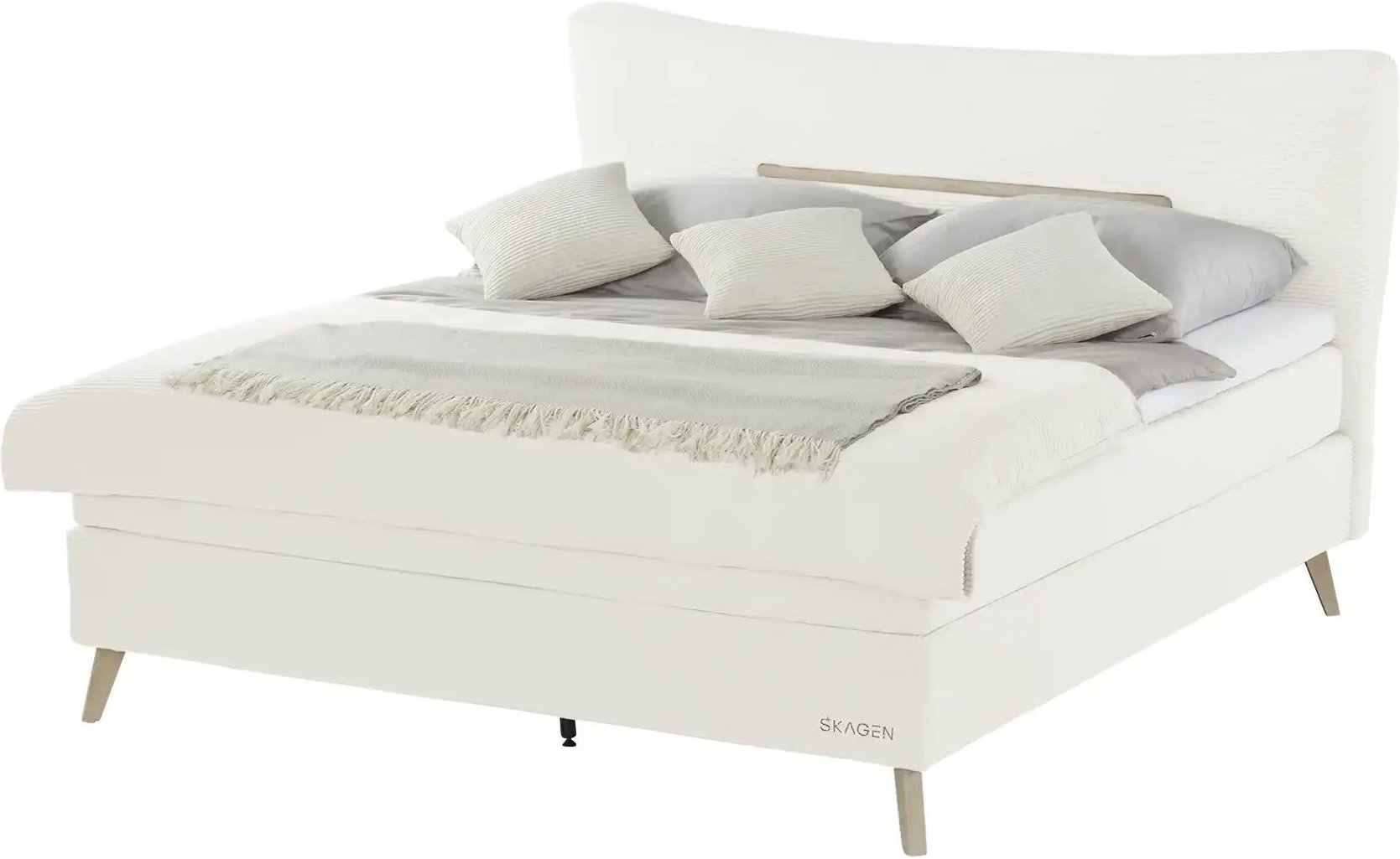 SKAGEN STUDIO Boxspringbett Vestre ¦ creme ¦ Maße (cm): B: 174 H: 123 Betten > Boxspringbetten - Höffner