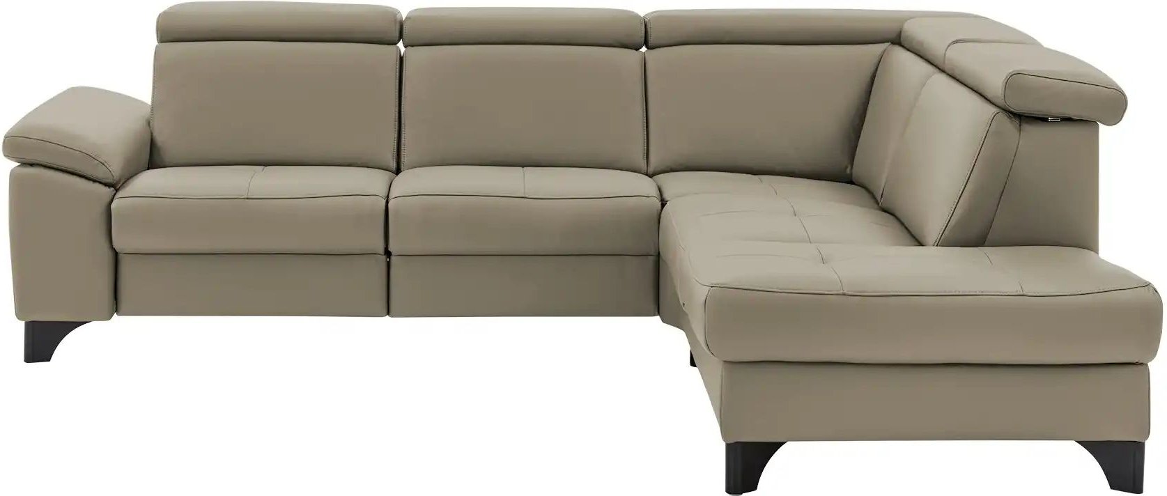 meinSofa Ecksofa Echtleder Linda ¦ beige ¦ Maße (cm): B: 261 H: 80 T: 209.0 Polstermöbel > Sofas > Ecksofas - Höffner
