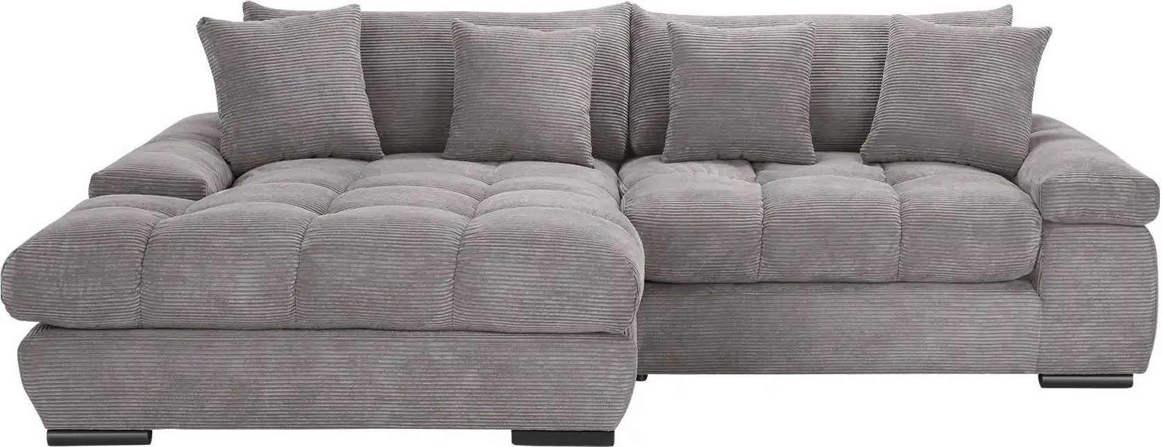 bobb Ecksofa mit trendigem Cordbezug Hella ¦ grau ¦ Maße (cm): B: 303 H: 96 T: 203.0 Polstermöbel > Sofas > 3-Sitzer - H...