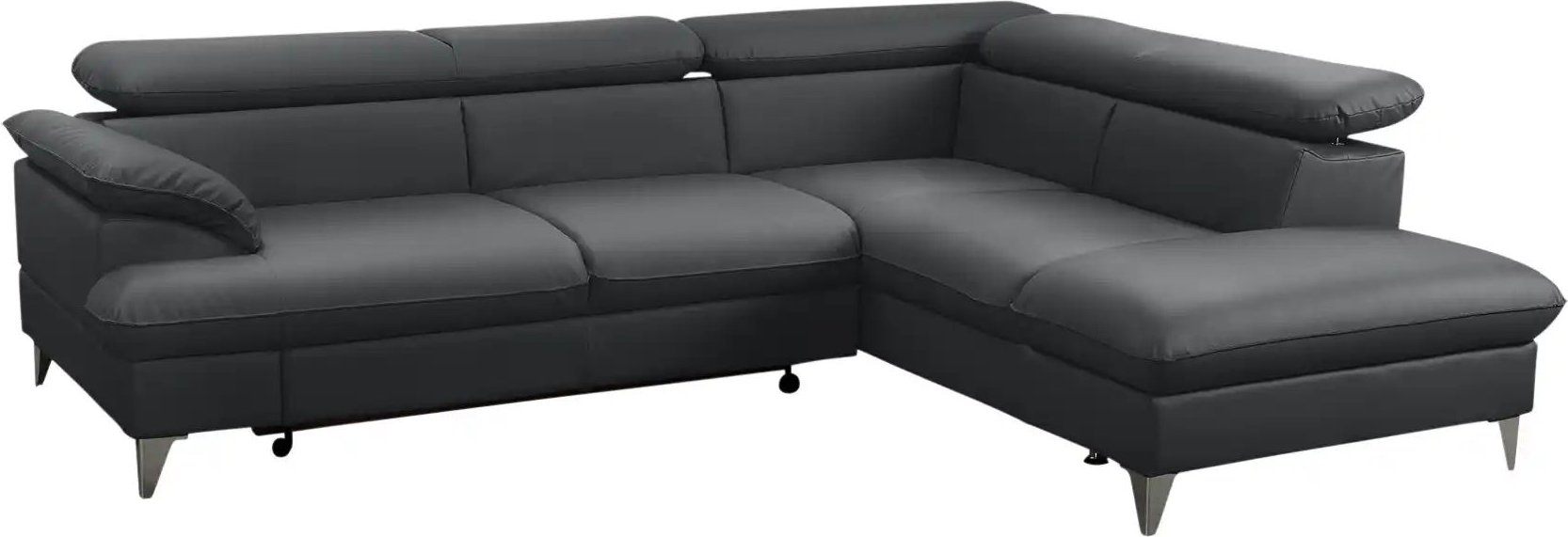 uno Ecksofa aus Kunstleder David ¦ schwarz ¦ Maße (cm): B: 256 H: 74 T: 208.0 Polstermöbel > Sofas > Ecksofas - Höffner