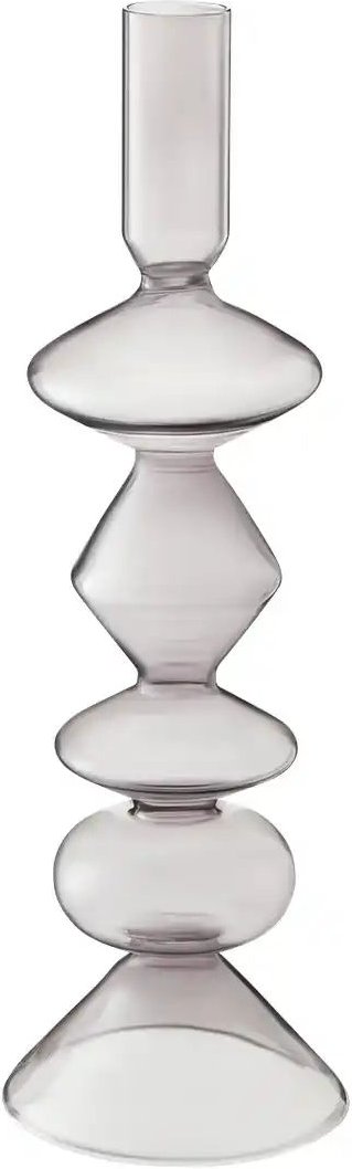 HOME STORY Kerzenhalter ¦ grau ¦ Glas ¦ Maße (cm): H: 26,5 Ø: 8.5 Accessoires > Kerzen & Kerzenständer > Kerzenstände...