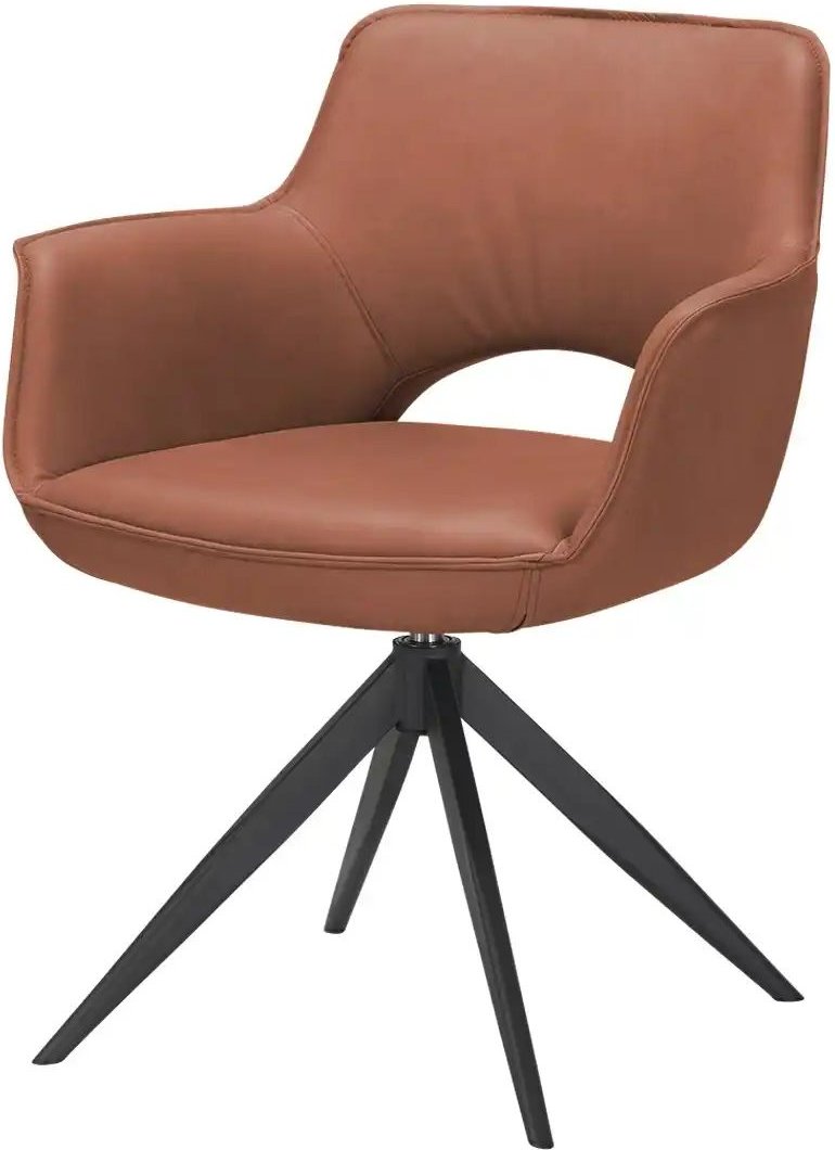 Armlehnstuhl mit Lederbezug Chester ¦ braun ¦ Maße (cm): B: 69 H: 83 T: 59.0 Stühle > Esszimmerstühle > Esszimmerstühle ...