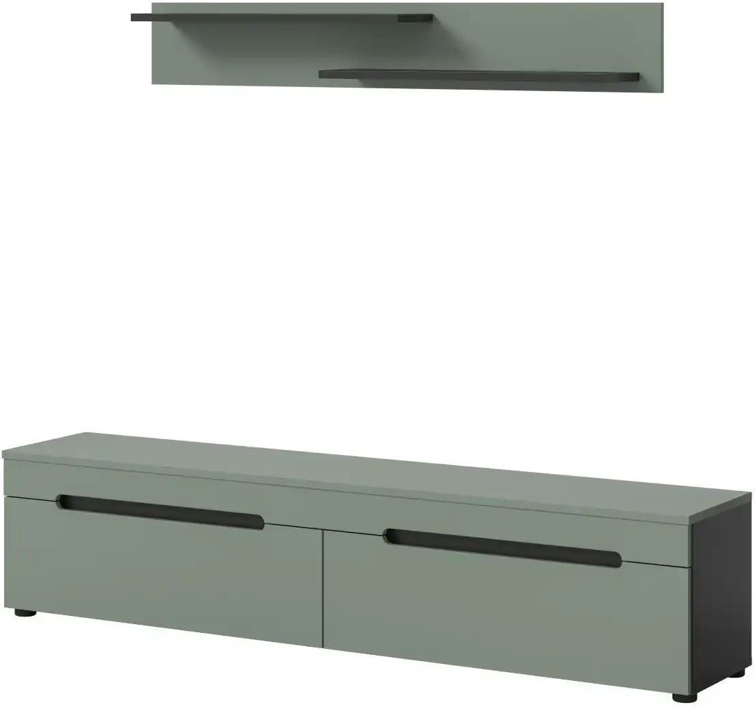 Wohnwand ¦ grau ¦ Maße (cm): B: 170 H: 38 Kommoden & Sideboards > Wohnwände - Höffner