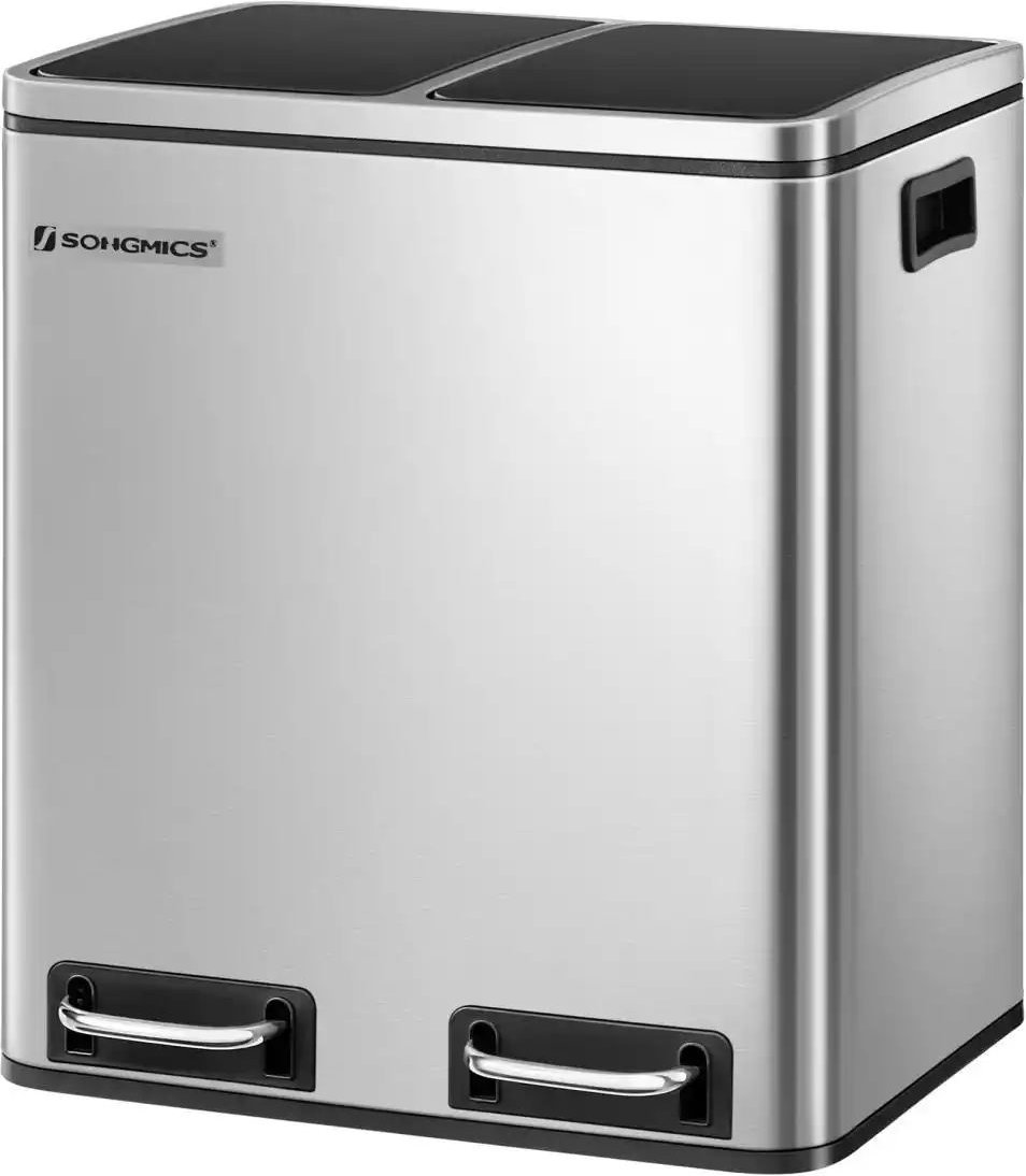 Mülleimer ¦ silber ¦ Metall,Kunststoff ¦ Maße (cm): B: 41 H: 47 Küchenzubehör & Helfer > Abfallbehälter - Höffner