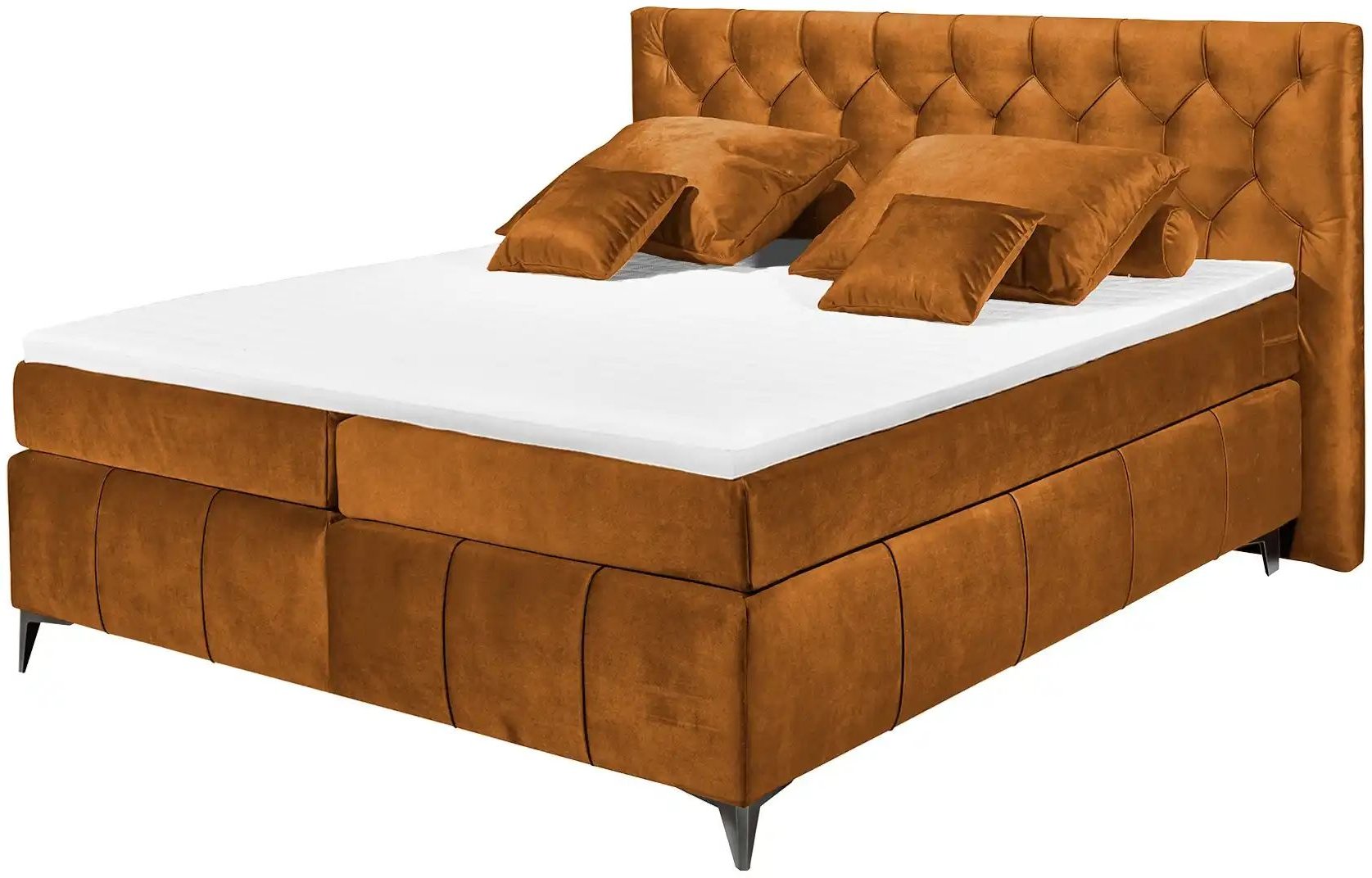 meinBett Boxspringbett Pembroke ¦ orange ¦ Maße (cm): B: 200 H: 121 Betten > Boxspringbetten - Höffner