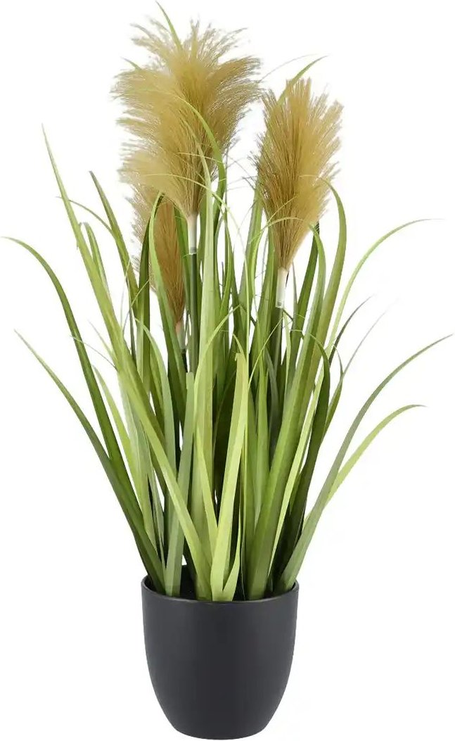 Pampasgras getopft ¦ grün ¦ Kunststoff,Zement ¦ Maße (cm): H: 64 Ø: 14 Accessoires > Kunstblumen - Höffner