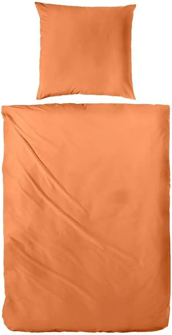 Mako-Satin Bettwäsche-Set   ¦ orange ¦ Maße (cm): B: 135 H: 1 Bettwaren > Bettwäsche > Bettwäsche ganzjährig - Höffner