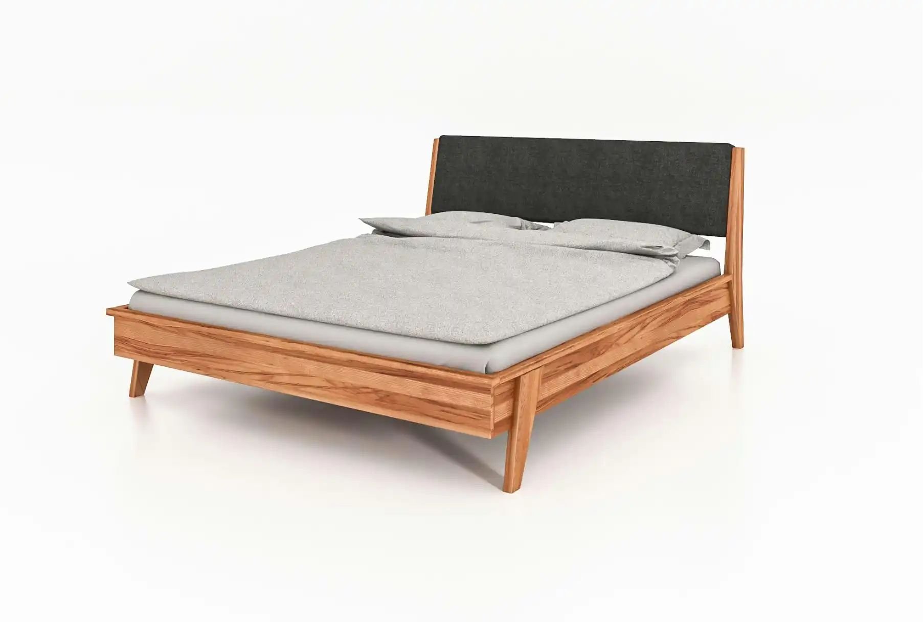 Massivholzbett mit gepolstertem Kopfteil Hugo ¦ holzfarben ¦ Maße (cm): B: 209 H: 93 Betten > Bettgestelle - Höffner