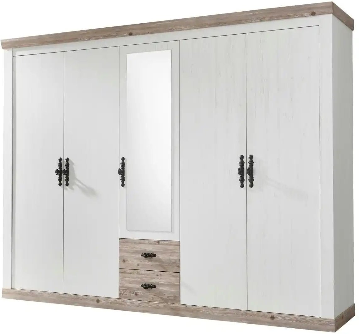 Kleiderschrank Roble ¦ weiß ¦ Maße (cm): B: 265 H: 201 Schränke > Kleiderschränke > Drehtürenschränke - Höffner