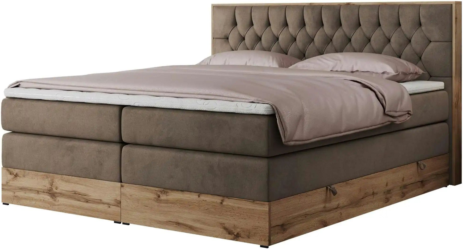 Boxspringbett mit Bettkasten Amore King ¦ braun ¦ Maße (cm): B: 168 H: 115 Betten > Boxspringbetten - Höffner