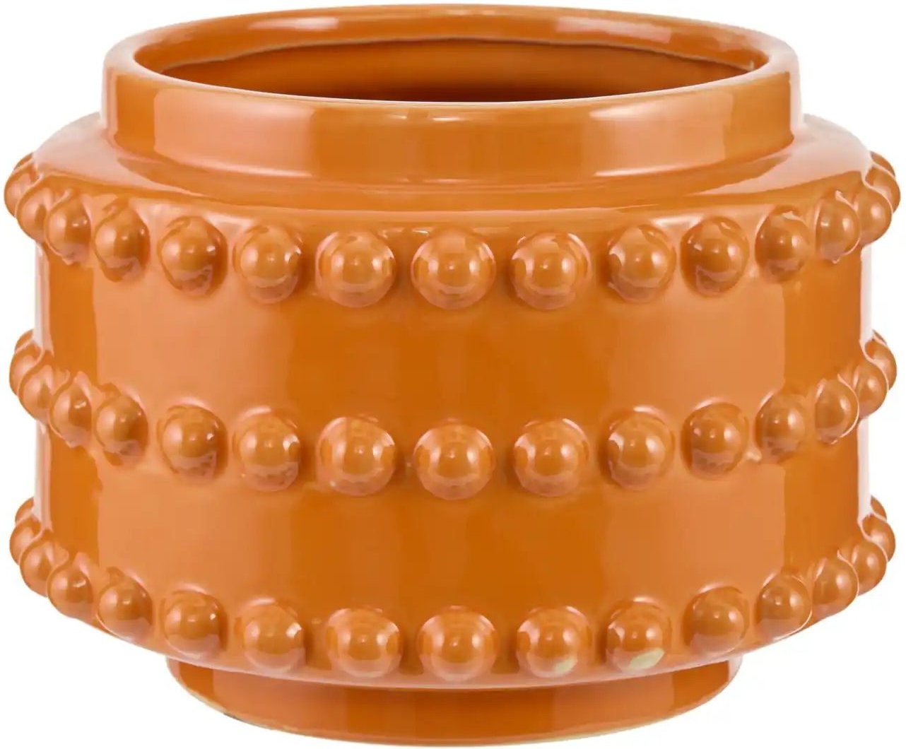 Übertopf ¦ orange ¦ Keramik ¦ Maße (cm): H: 13 Ø: 17 Accessoires > Dekoartikel - Höffner