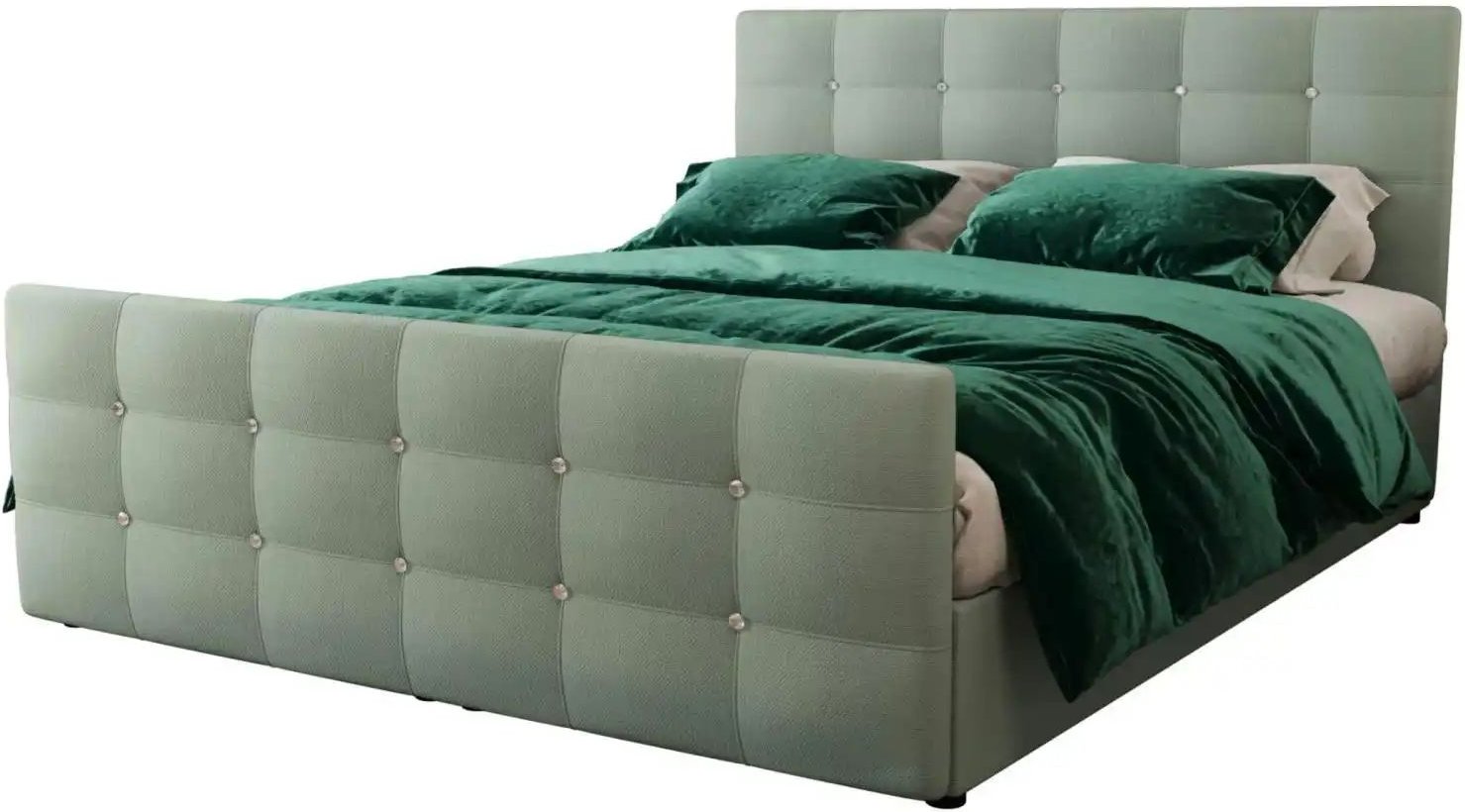 Boxbett mit Stauraum und Topper Kleo ¦ grün ¦ Maße (cm): B: 140 H: 105 Betten > Komfortbetten - Höffner