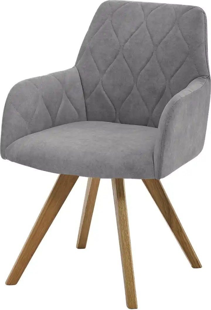 Woodford Esszimmerstuhl Damask ¦ grau ¦ Maße (cm): B: 61 H: 88 T: 66.5 Stühle > Küchenstühle > Küchenstühle mit Armlehn...