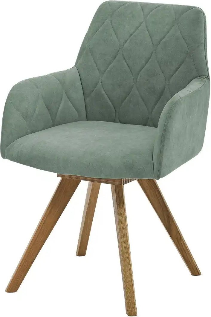 Woodford Esszimmerstuhl Damask ¦ grün ¦ Maße (cm): B: 61 H: 88 T: 66.5 Stühle > Küchenstühle > Küchenstühle mit Armlehn...