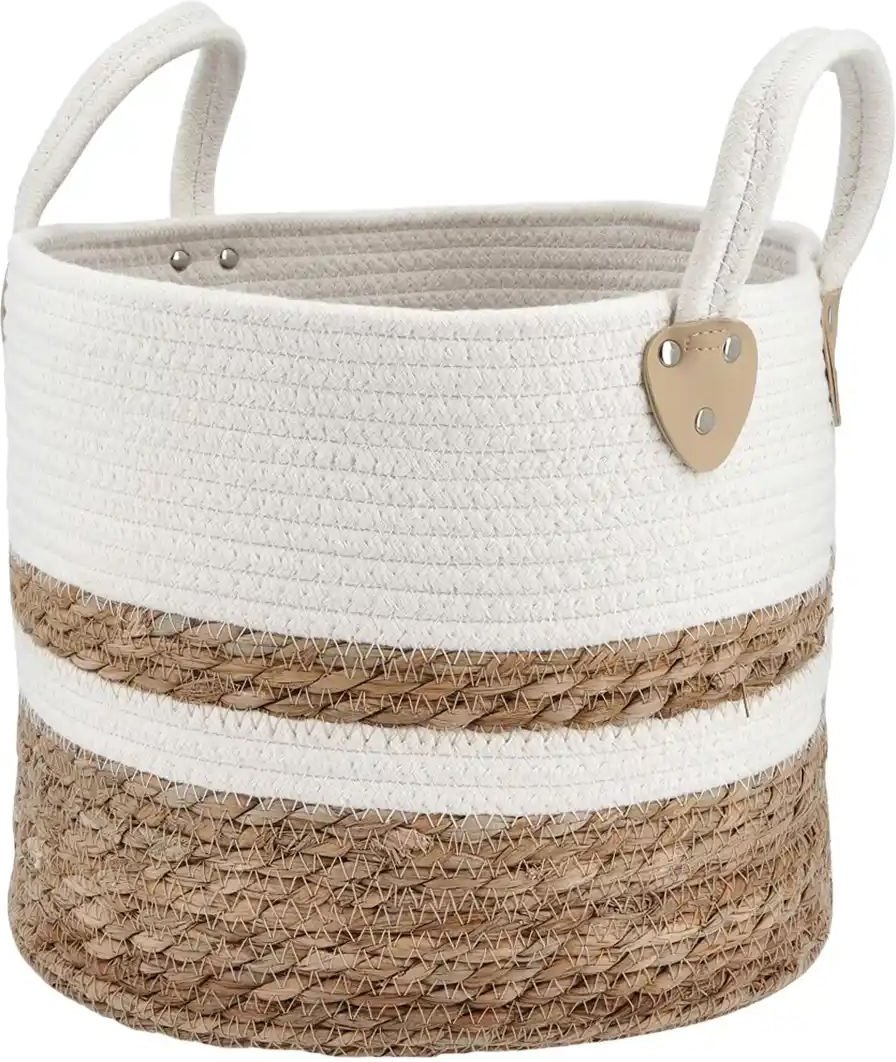 Aufbewahrungskorb ¦ braun ¦ Seegras,Baumwolle ¦ Maße (cm): H: 26 Ø: 30 Aufbewahrung > Körbe - Höffner