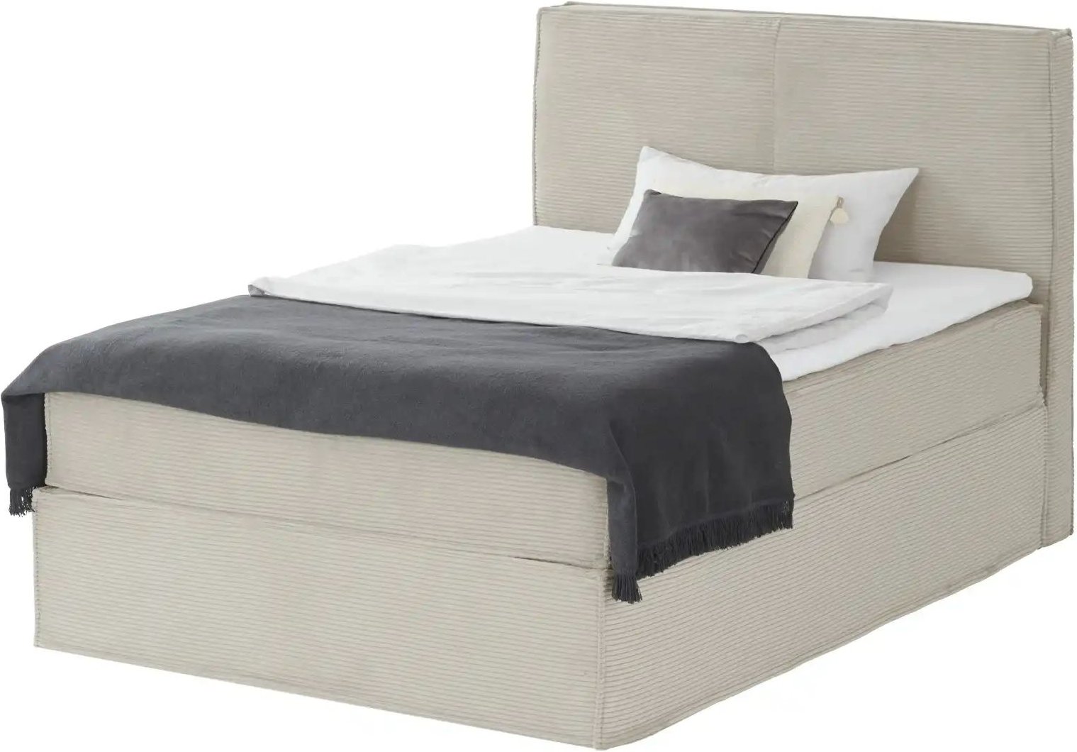Boxi Boxspringbett mit trendigem Keder Boxi ¦ beige ¦ Maße (cm): B: 140 H: 125 Betten > Boxspringbetten - Höffner
