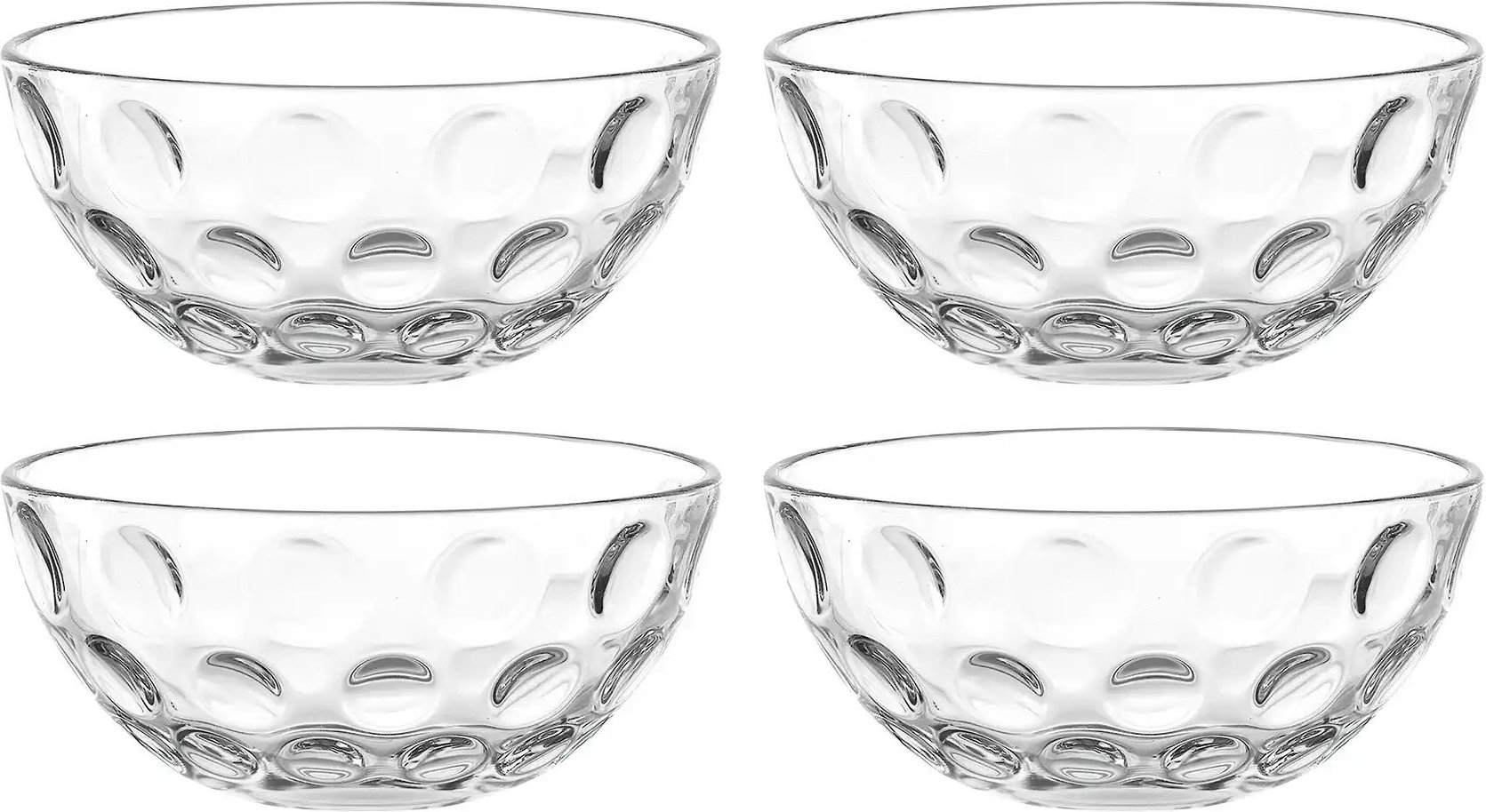 LEONARDO 4er-Schalenset Cucina Optic ¦ transparent/klar ¦ Glas ¦ Maße (cm): B: 10 H: 11 Geschirr > Schalen - Höffner