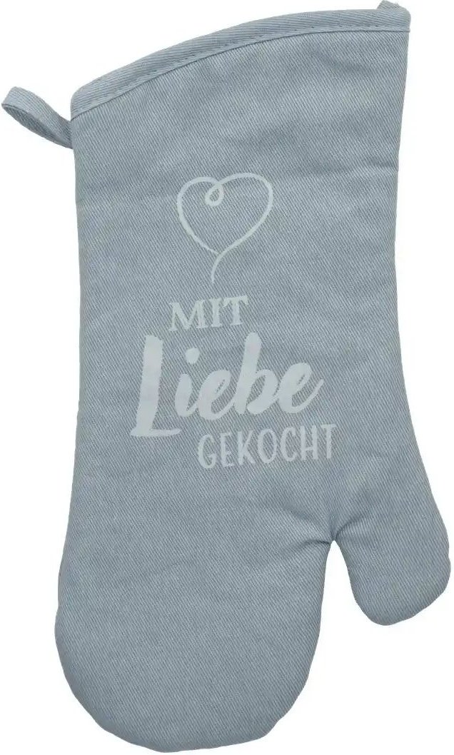 KHG Topfhandschuh ¦ blau ¦ 100% Baumwolle ¦ Maße (cm): B: 33 Tischwäsche & Küchentextilien > Ofenhandschuhe & Topflapp...