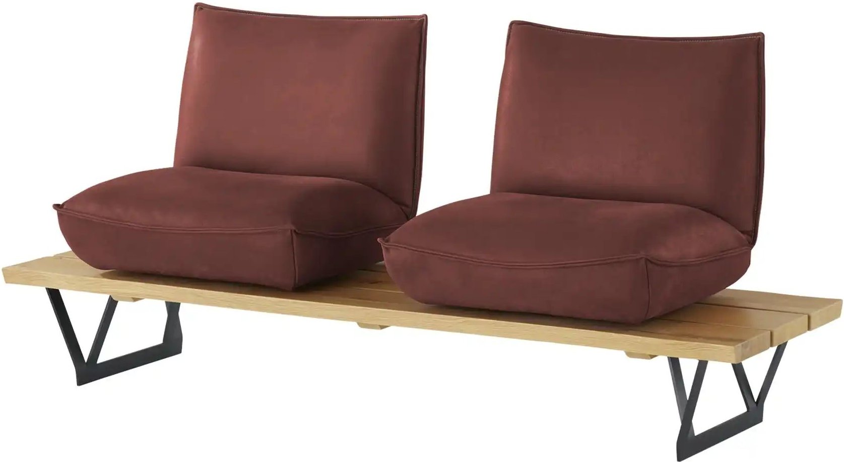 KOINOR Kufenbank Leder Schwof ¦ rot ¦ Maße (cm): B: 190 H: 88 T: 70.0 Bänke > Einzelbänke - Höffner