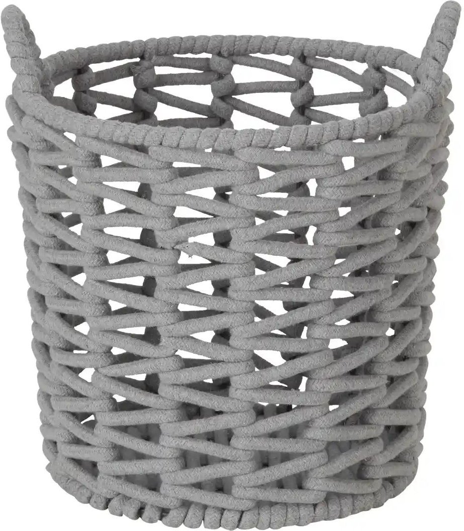 Aufbewahrungskorb ¦ grau ¦ Baumwolle,Metall ¦ Maße (cm): B: 22 H: 33 Aufbewahrung > Körbe - Höffner